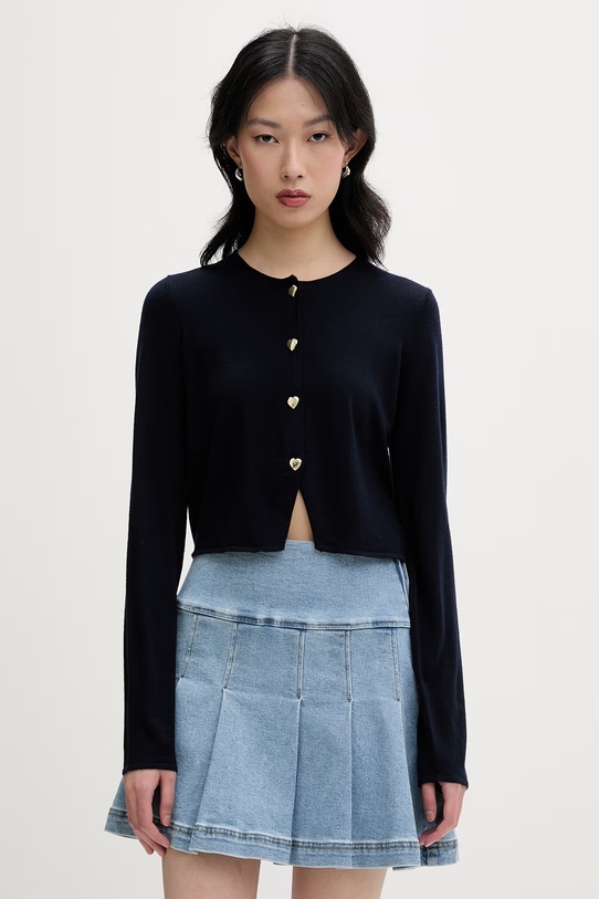 From Future kardigan damski wełniany granatowy WPC03723