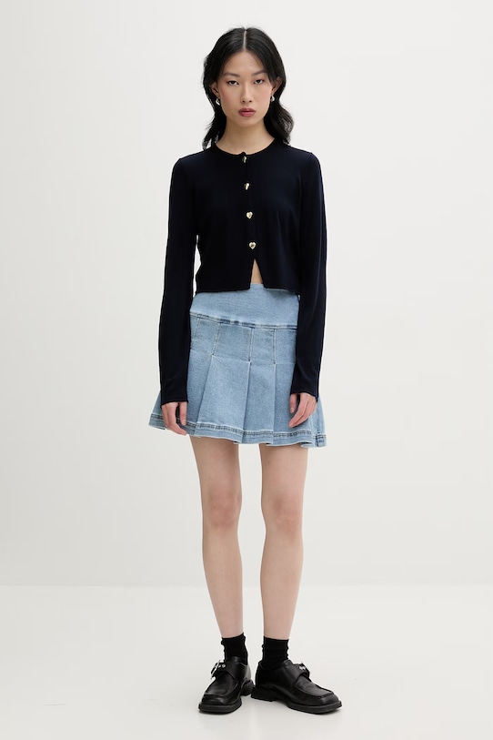 From Future kardigan damski wełniany WPC03723 granatowy SS26