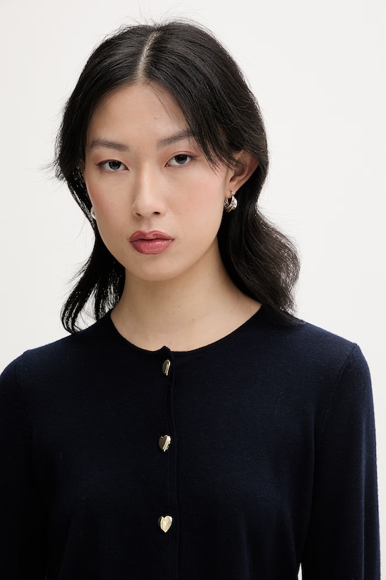 From Future kardigan damski wełniany granatowy WPC03723