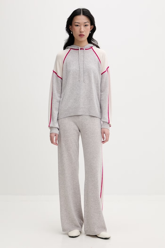 From Future sweter damski kaszmirowy WPH03553 szary SS26