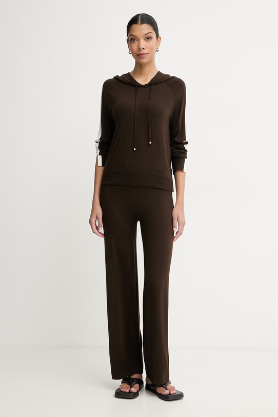 From Future sweter damski wełniany WPH03680 brązowy SS26