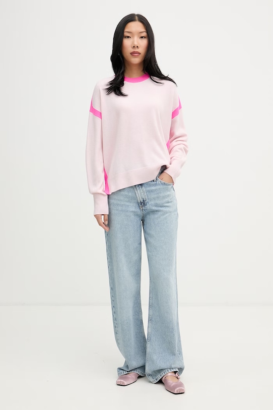 From Future sweter damski kaszmirowy WPR03529 różowy SS26