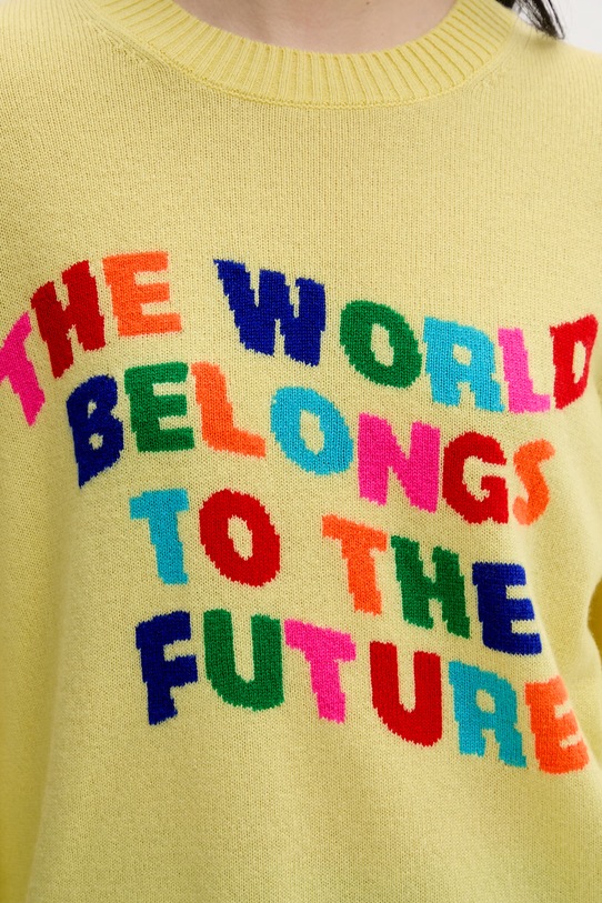 From Future sweter damski kaszmirowy WPR03570 żółty