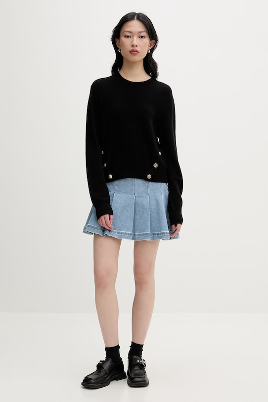 From Future sweter damski kaszmirowy WPR03674 czarny SS26