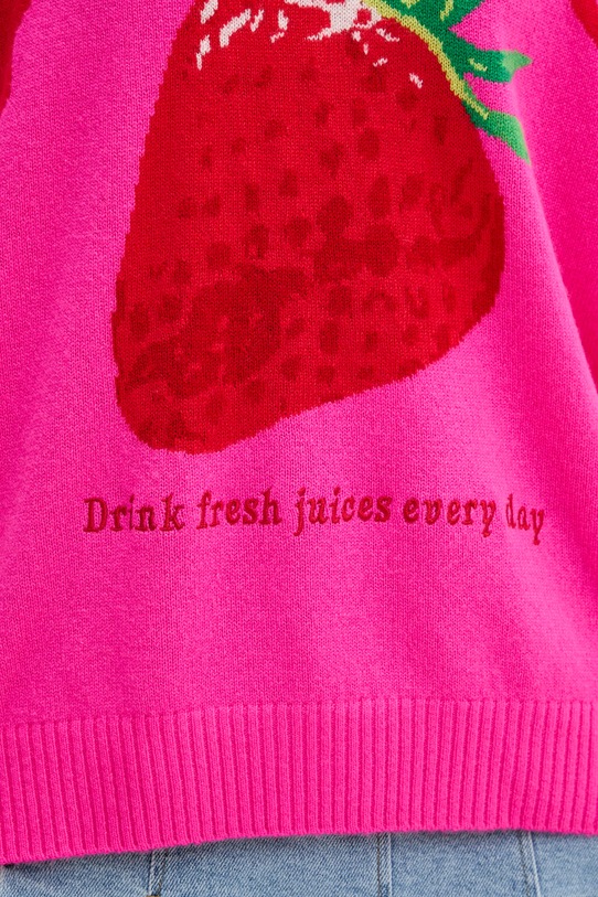 From Future sweter damski kaszmirowy WPR03735 różowy