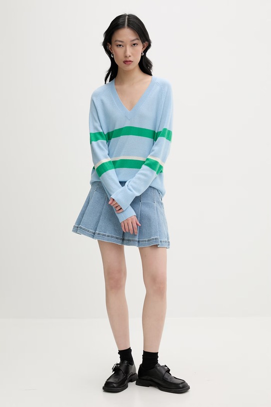 From Future sweter damski kaszmirowy WPV03669 niebieski SS26