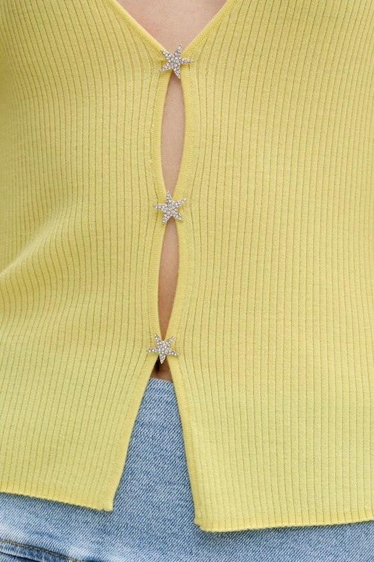 From Future sweter damski wełniany WTO03614 żółty