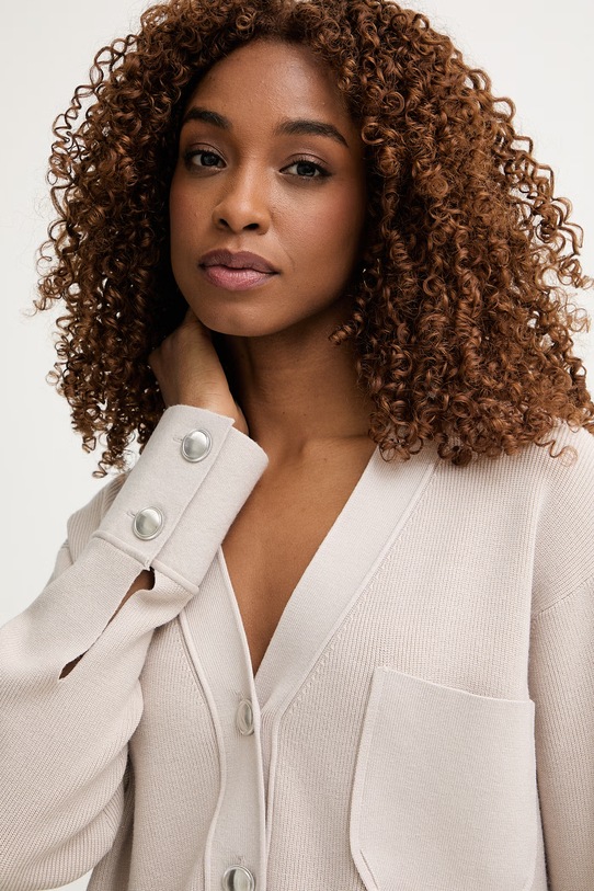 Marc Aurel kardigan damski z wiskozą beżowy 3170A11004