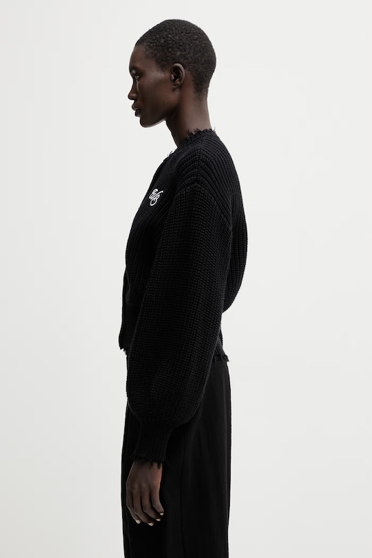 WRSTBHVR Blair cardigan din bumbac pentru femei W5426GT.3296 negru SS26