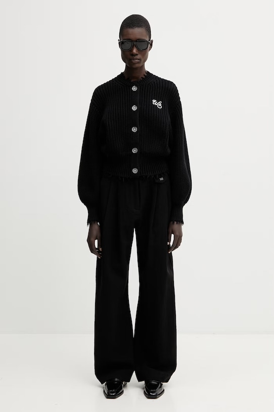 WRSTBHVR Blair cardigan din bumbac pentru femei W5426GT.3296 negru