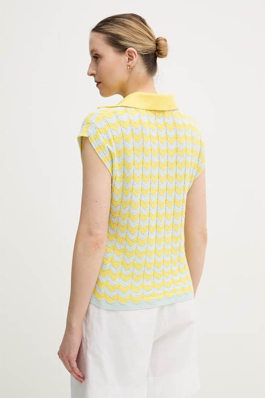 Abbigliamento OUI gilet da donna con cotone 97550 giallo