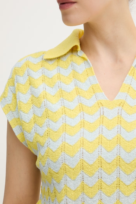 OUI gilet da donna con cotone 97550 giallo