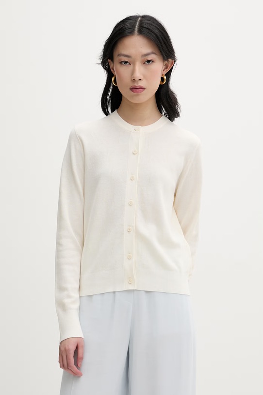 Marimekko kardigan damski bawełniany beżowy 095499