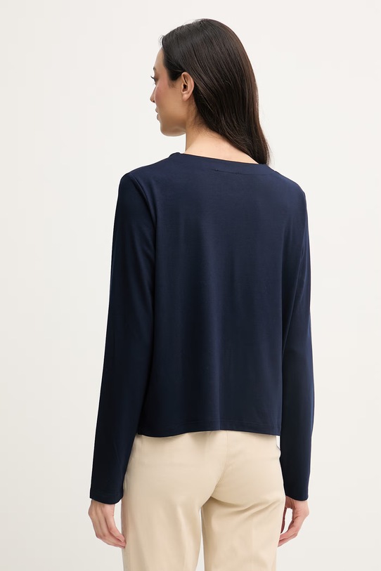 Oblečení United Colors of Benetton tričko s dlouhým rukávem dámské 3TVRD4025 námořnická modř