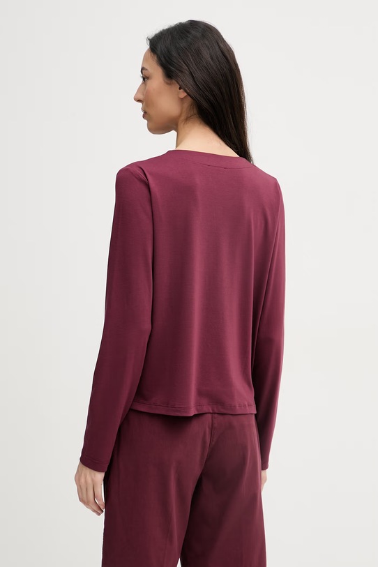 Oblečenie United Colors of Benetton tričko s dlhým rukávom dámske 3TVRD4025 burgundské