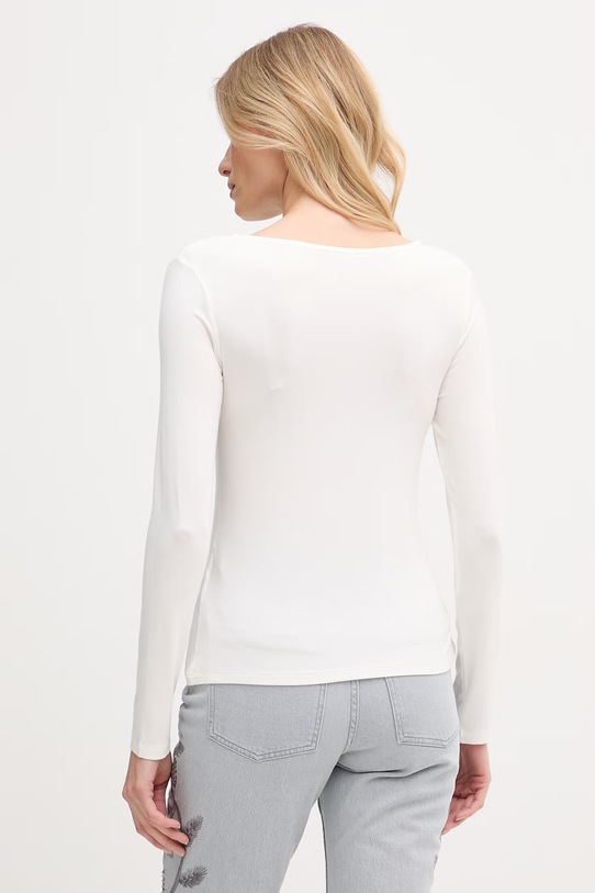 Oblečenie United Colors of Benetton tričko s dlhým rukávom dámske z viskózy 3Z12D10C2 béžová