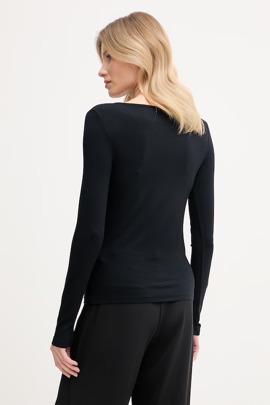 Odzież United Colors of Benetton longsleeve damski z wiskozy 3Z12D10C2 czarny