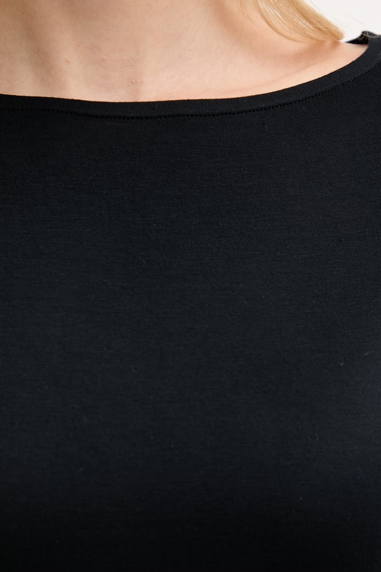 United Colors of Benetton longsleeve damski z wiskozy 3Z12D10C2 czarny