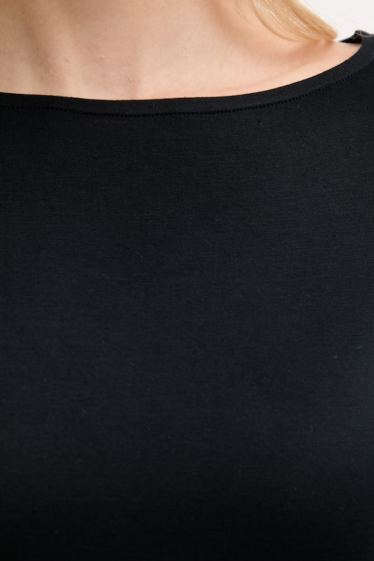 United Colors of Benetton longsleeve damski z wiskozy 3Z12D10C2 czarny