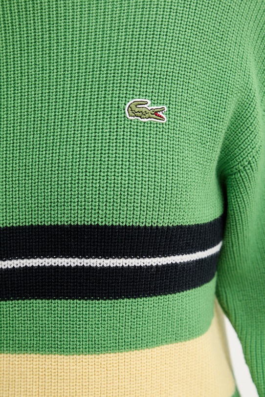 Lacoste sweter damski z dodatkiem wełny AF1815 zielony