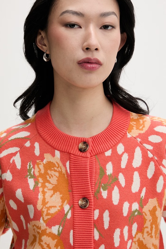 Never Fully Dressed kardigán női viszkózzal narancssárga NFDKN890