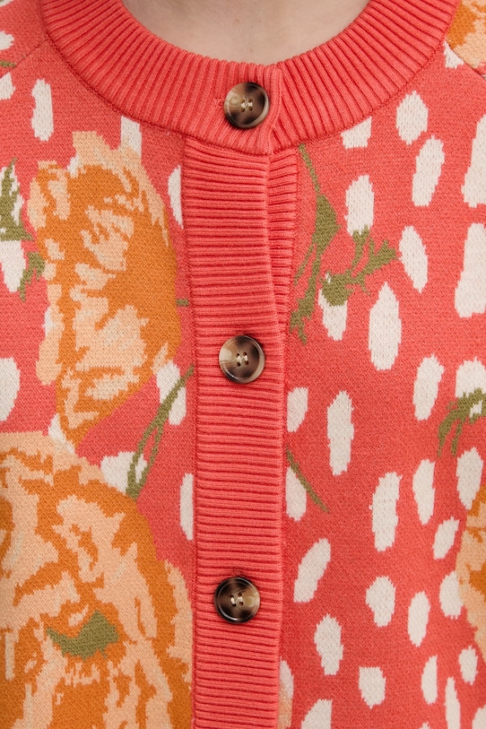 Never Fully Dressed kardigan damski z wiskozą NFDKN890 pomarańczowy