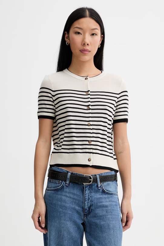 rag & bone kardigan damski wełniany Anne beżowy RG3726S6MMN