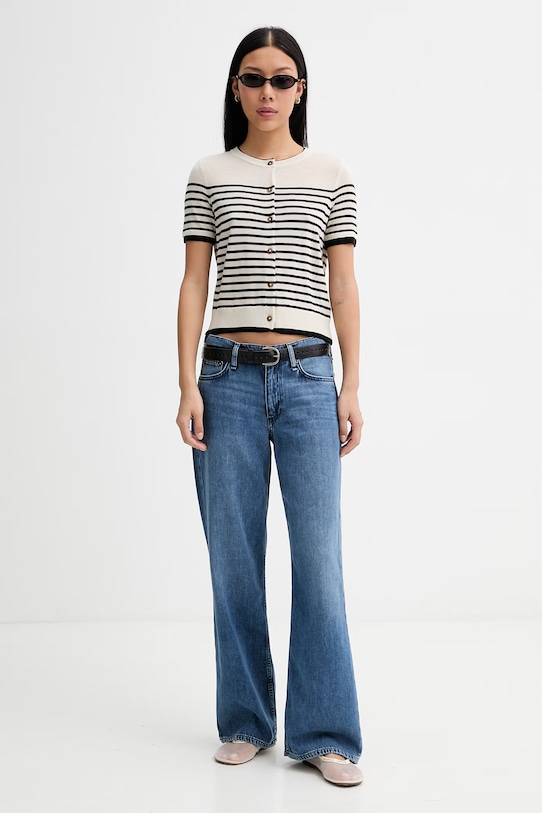 rag & bone kardigan damski wełniany Anne RG3726S6MMN beżowy SS26