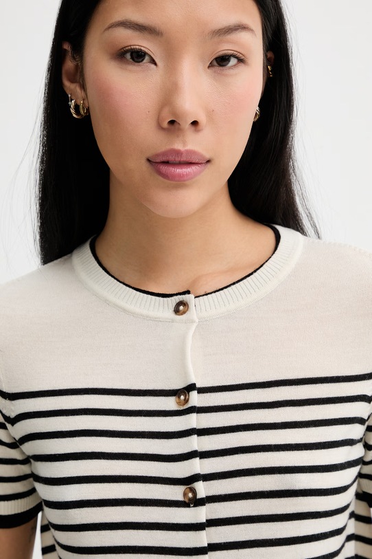 rag & bone kardigan damski wełniany Anne beżowy RG3726S6MMN