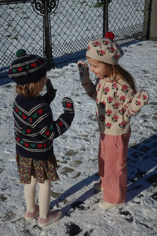 Konges Sløjd kardigan z dodatkiem wełny dziecięcy BELOU KNIT COLLAR CARDIGAN KS104226.PreSpring