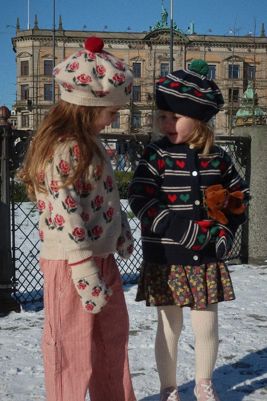 Konges Sløjd kardigan z dodatkiem wełny dziecięcy BELOU KNIT COLLAR CARDIGAN KS104226.PreSpring