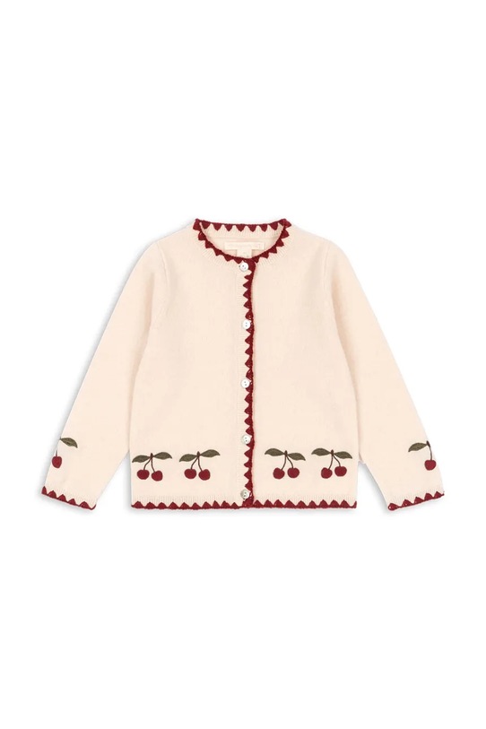Konges Sløjd kardigan wełniany dziecięcy COLLETTE CARDIGAN KS104270.PreSpring beżowy SS26