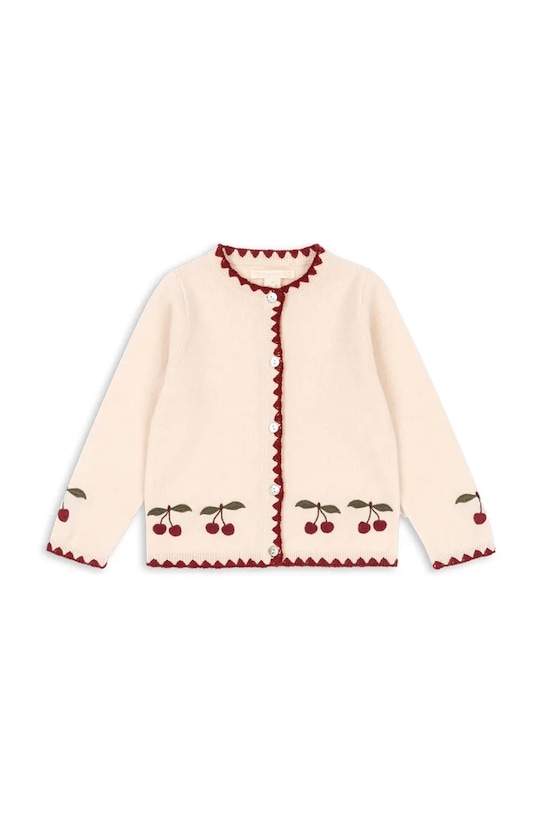 Παιδική μάλλινη ζακέτα Konges Sløjd COLLETTE CARDIGAN KS104270.PreSpring μπεζ SS26