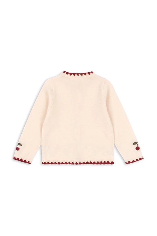 Dziewczynka Konges Sløjd kardigan wełniany dziecięcy COLLETTE CARDIGAN KS104270.PreSpring beżowy