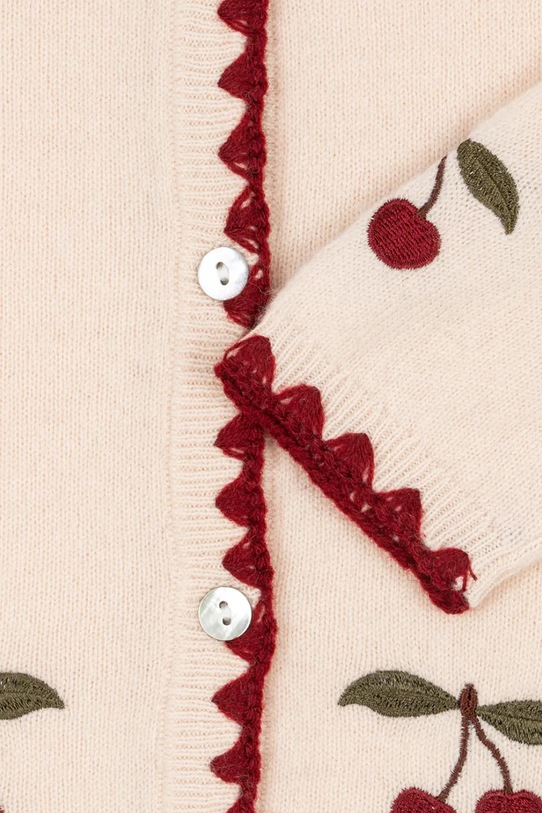 Konges Sløjd kardigan wełniany dziecięcy COLLETTE CARDIGAN KS104270.PreSpring beżowy