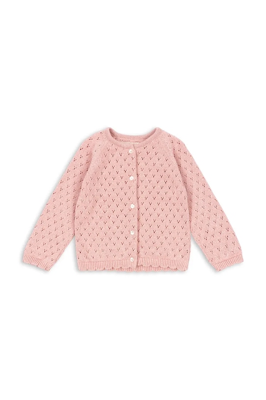 Konges Sløjd kardigan z bawełną dziecięcy HANNAH CARDIGAN pozostałe różowy KS104311.PreSpring