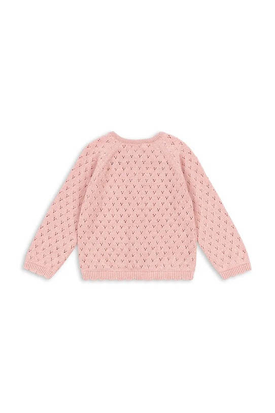 Konges Sløjd kardigan z bawełną dziecięcy HANNAH CARDIGAN KS104311.PreSpring różowy SS26