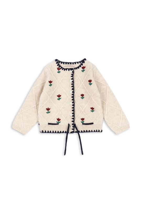 Konges Sløjd kardigan bawełniany dziecięcy ISKA CARDIGAN pozostałe beżowy KS104315.PreSpring