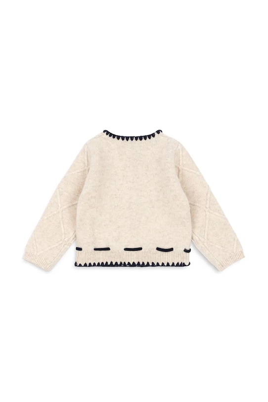 Девочка Детский хлопковый кардиган Konges Sløjd ISKA CARDIGAN KS104315.PreSpring бежевый