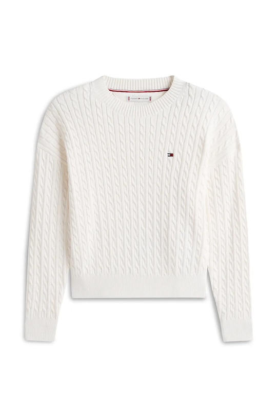 Tommy Hilfiger sweter bawełniany dziecięcy KG0KG08848.128.176.PPY2 beżowy SS26