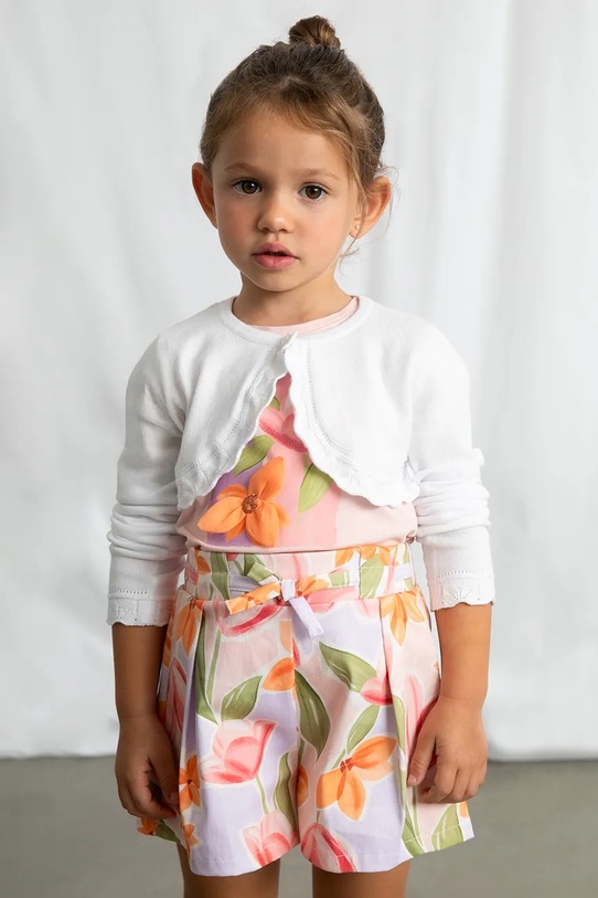 Dziewczynka Mayoral kardigan dziecięcy 320.6A.Mini.PPY2 biały