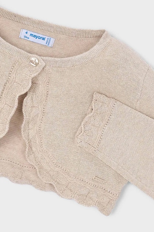 Dziewczynka Mayoral kardigan dziecięcy 320.6A.Mini.PPY2 beżowy