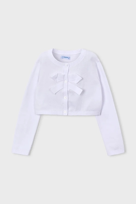 Dětský kardigan Mayoral středně silná bílá 321.6D.Mini.PPY2