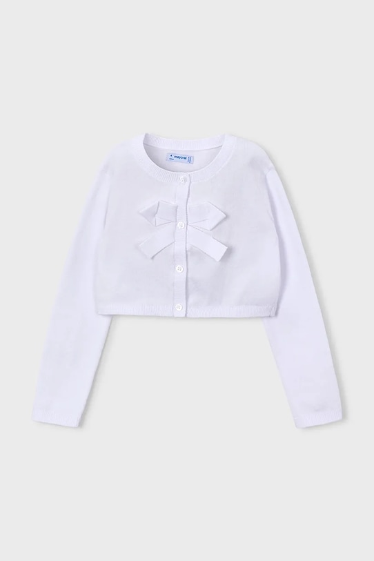 Dětský kardigan Mayoral středně silná bílá 321.6D.Mini.PPY2