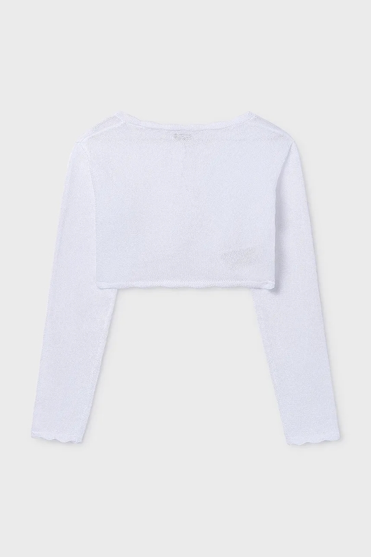 Mayoral kardigan dziecięcy 332.8A.Junior.PPY2 biały SS26