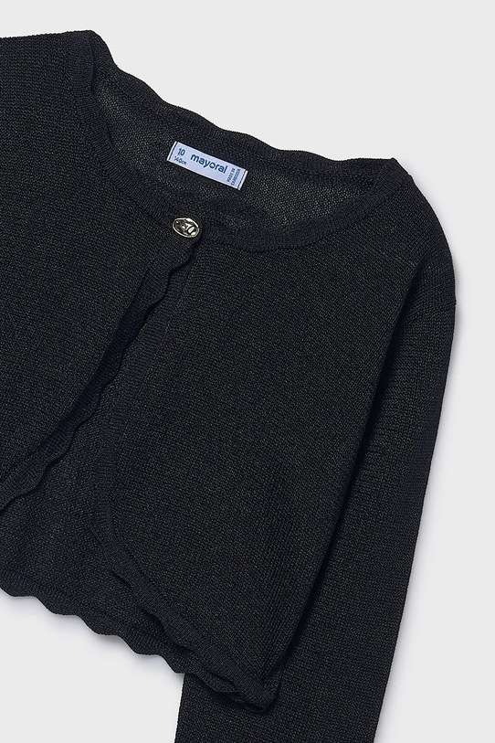 Dziewczynka Mayoral kardigan dziecięcy 332.8A.Junior.PPY2 czarny