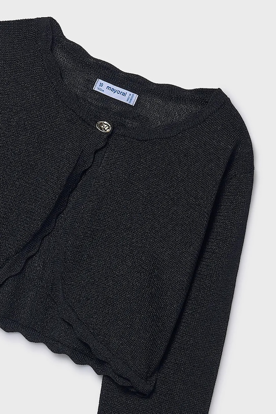 Dziewczynka Mayoral kardigan dziecięcy 332.8A.Junior.PPY2 czarny