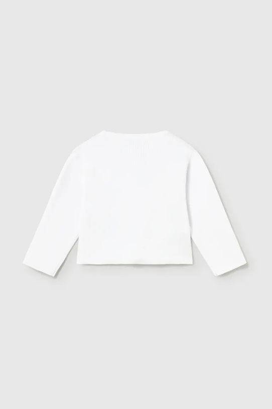 Dječji pamučni kardigan Mayoral 1307.4F.Baby.PPY2 bijela SS26