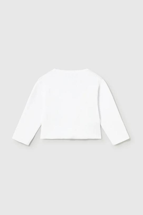 Dječji pamučni kardigan Mayoral 1307.4F.Baby.PPY2 bijela SS26