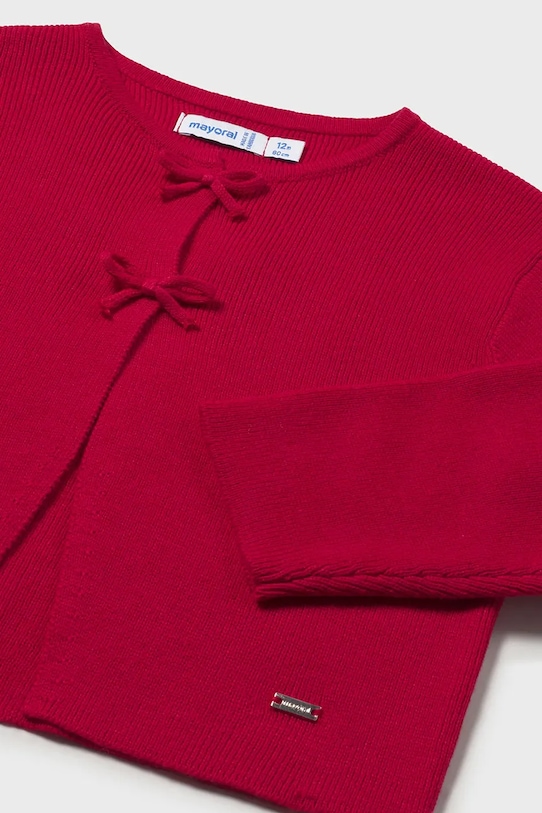 Djevojčice Dječji pamučni kardigan Mayoral 1307.4F.Baby.PPY2 crvena